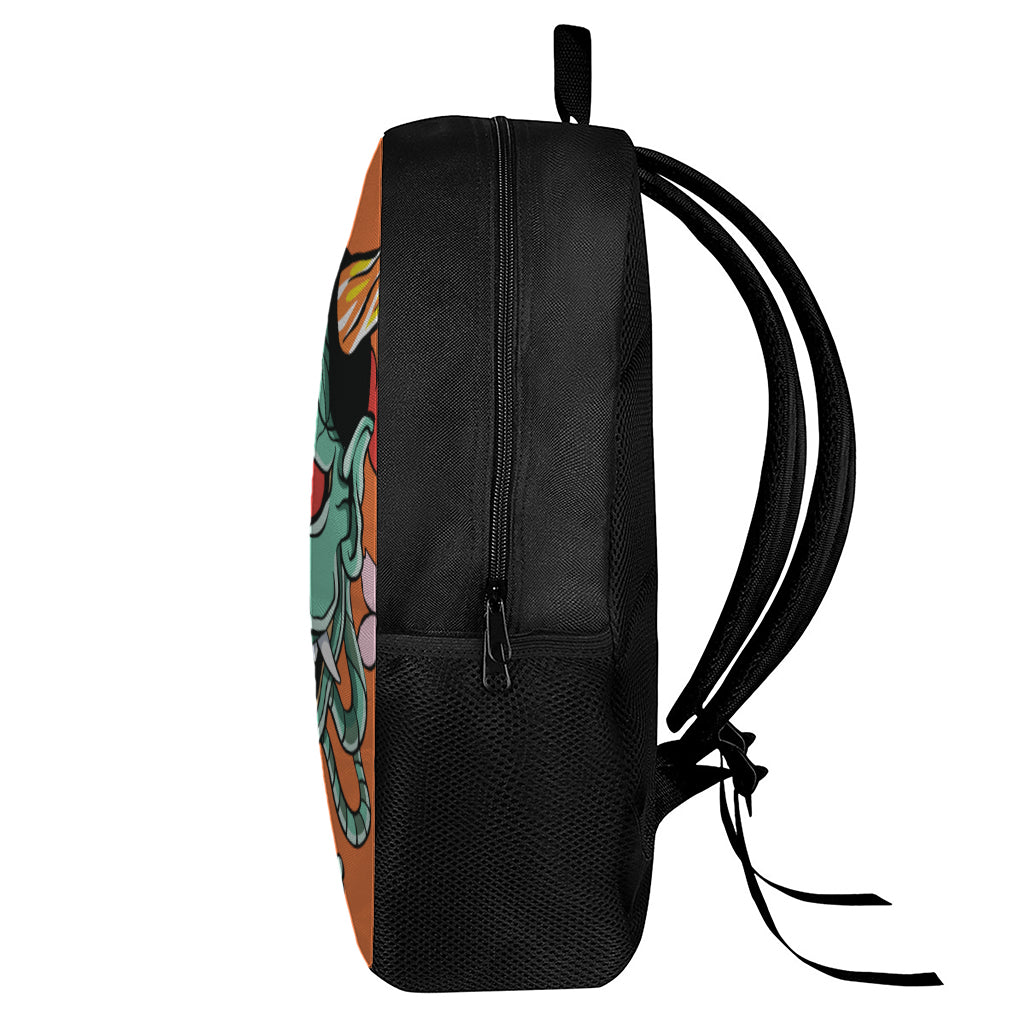 Japanese Demon Print 17 Inch Backpack
