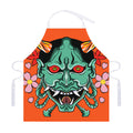 Japanese Demon Print Adjustable Apron
