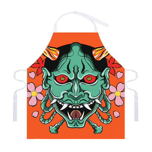Japanese Demon Print Adjustable Apron