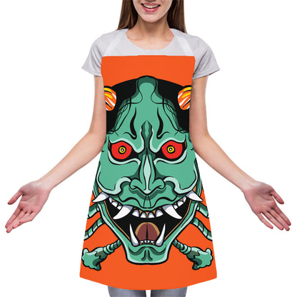 Japanese Demon Print Adjustable Apron