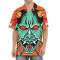 Japanese Demon Print Aloha Shirt