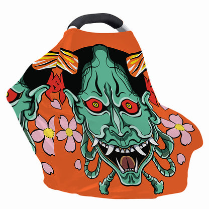 Japanese Demon Print Baby Seat Cover
