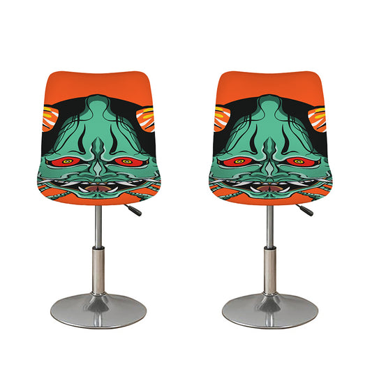 Japanese Demon Print Bar Stool Covers