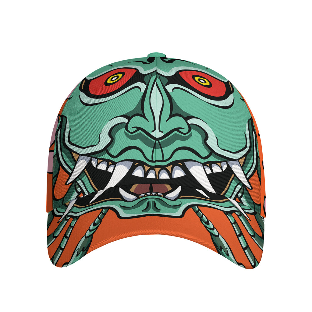 Japanese Demon Print Baseball Cap