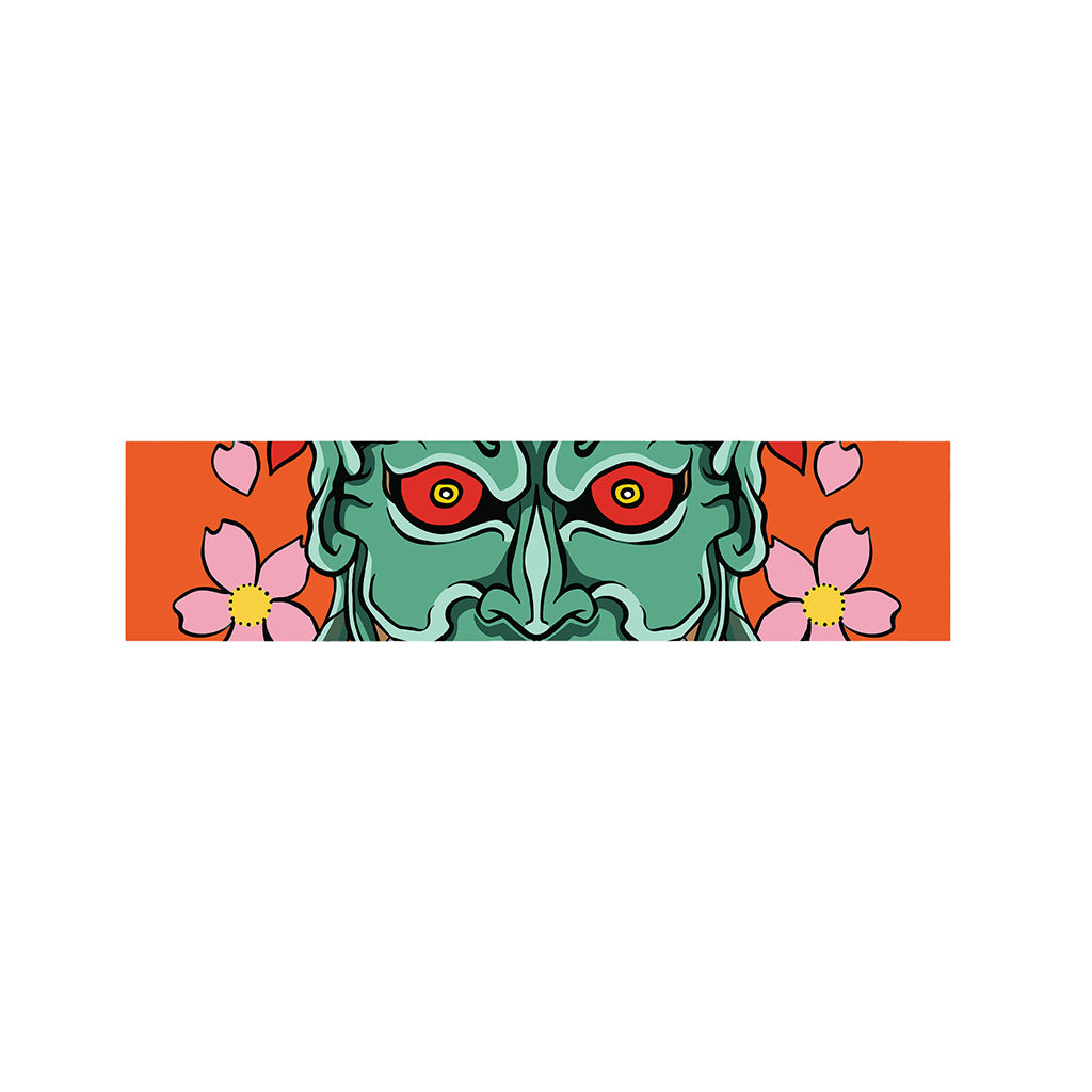 Japanese Demon Print Bed Runner
