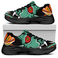 Japanese Demon Print Black Chunky Shoes