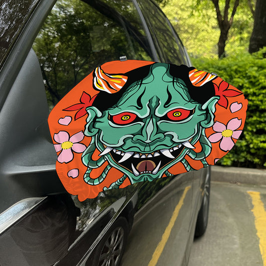 Japanese Demon Print Car Side Mirror Covers