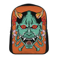 Japanese Demon Print Casual Backpack