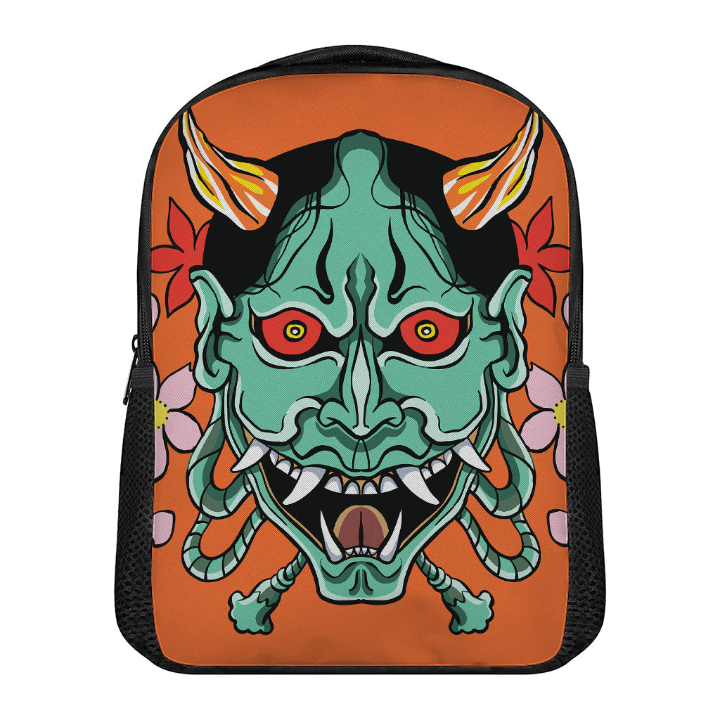 Japanese Demon Print Casual Backpack