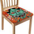 Japanese Demon Print Chair Cushion Cover