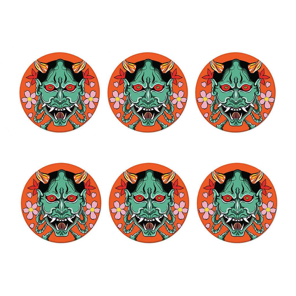 Japanese Demon Print Coaster Set
