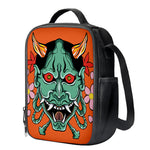 Japanese Demon Print Crossbody Lunch Bag