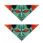 Japanese Demon Print Dog Bandana