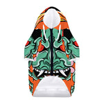 Japanese Demon Print Dog Zip Up Hoodie