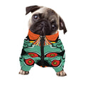 Japanese Demon Print Dog Zip Up Jacket