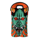 Japanese Demon Print Double Neoprene Wine Tote