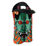 Japanese Demon Print Double Neoprene Wine Tote