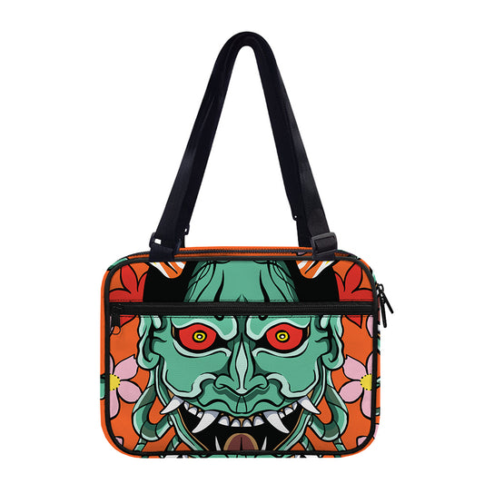 Japanese Demon Print Double Strap Bible Bag