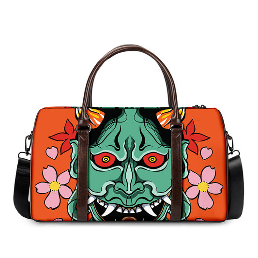 Japanese Demon Print Duffle Bag