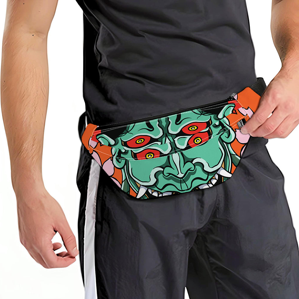 Japanese Demon Print Fanny Pack
