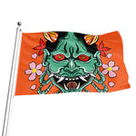 Japanese Demon Print Flag