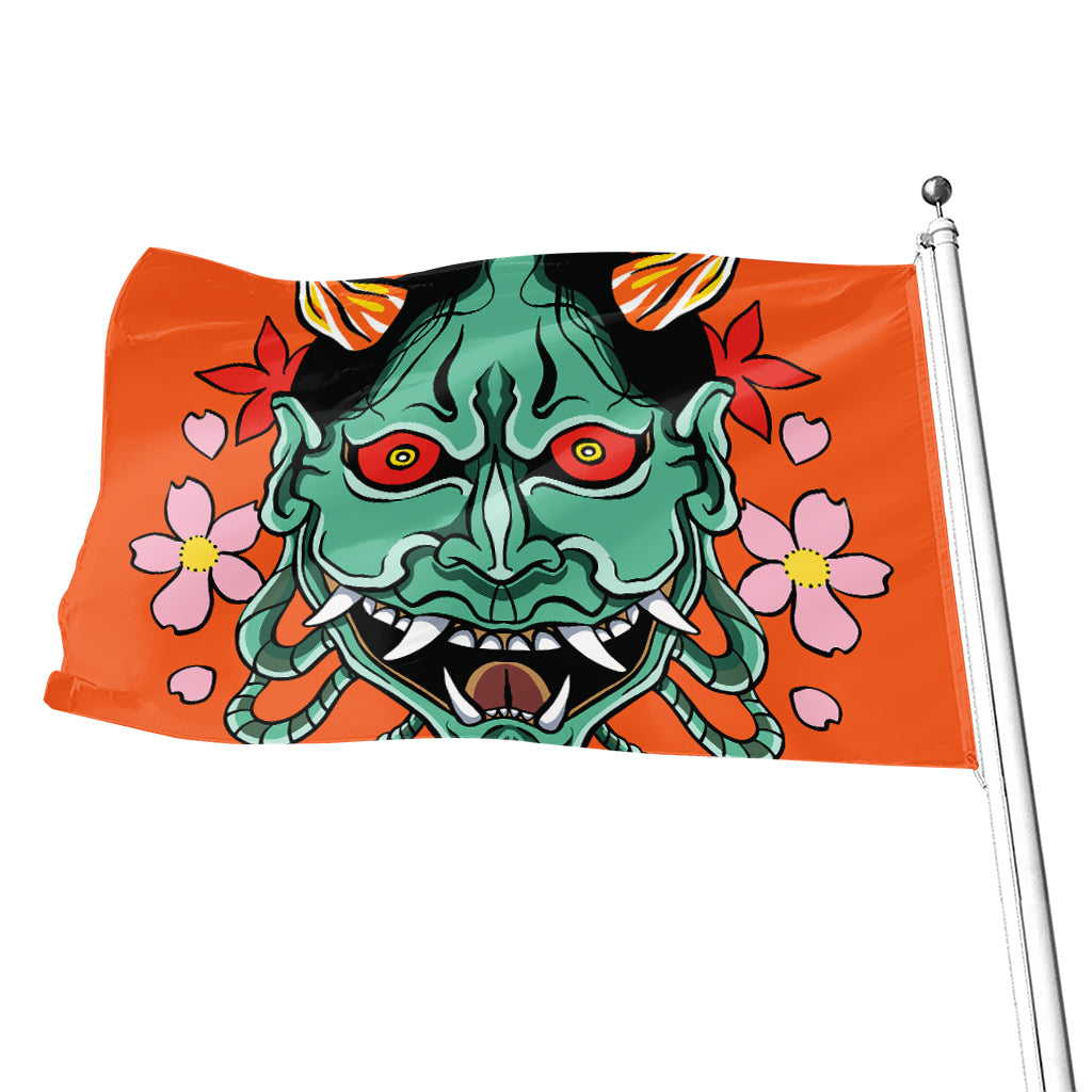 Japanese Demon Print Flag