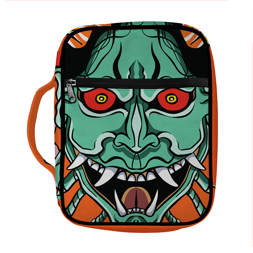 Japanese Demon Print Front Pocket Bible Bag