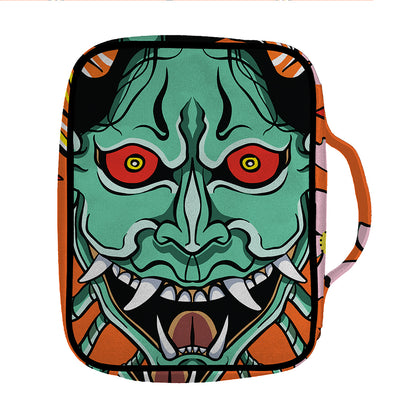 Japanese Demon Print Front Pocket Bible Bag