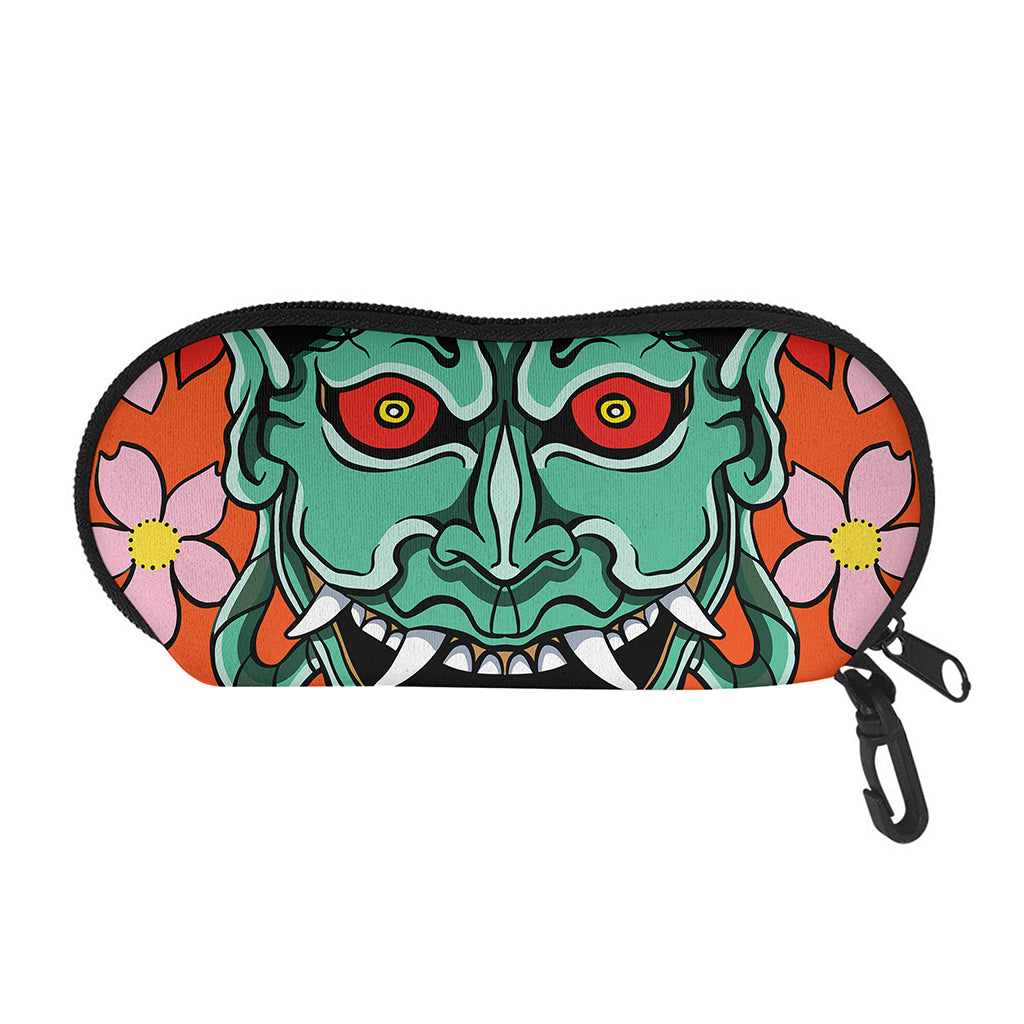 Japanese Demon Print Glasses Case