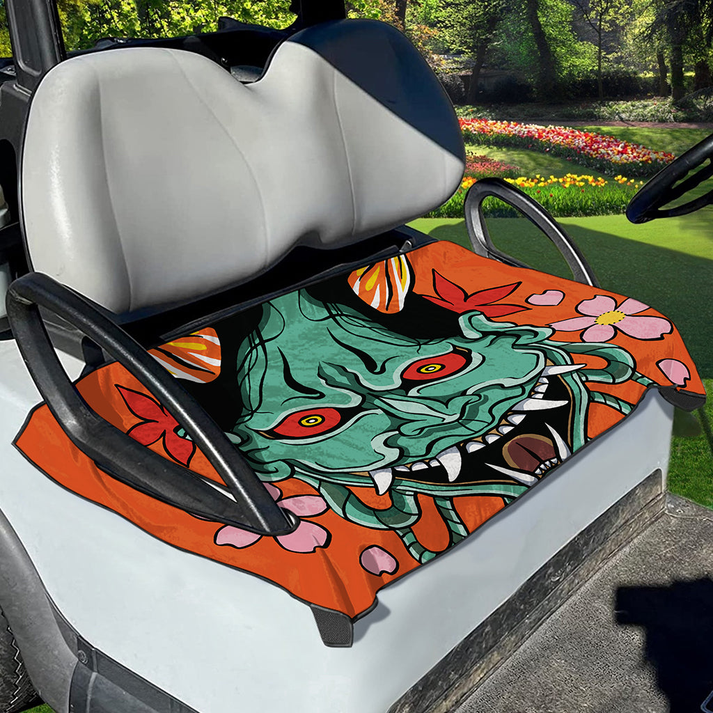 Japanese Demon Print Golf Cart Seat Cover