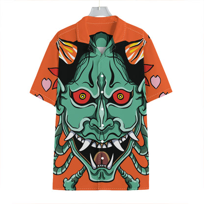 Japanese Demon Print Hawaiian Shirt