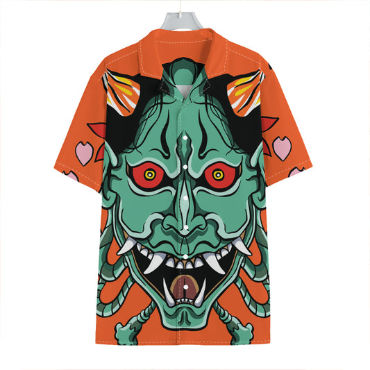 Japanese Demon Print Hawaiian Shirt