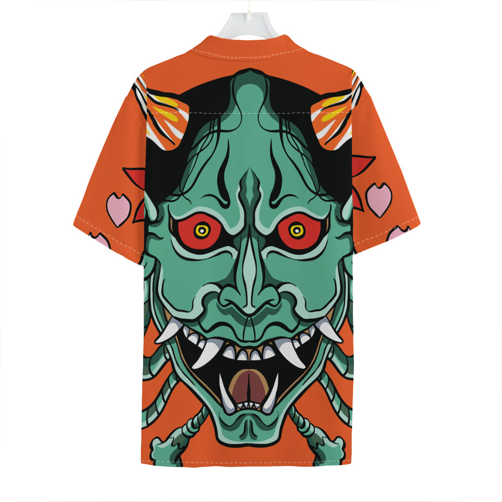 Japanese Demon Print Hawaiian Shirt