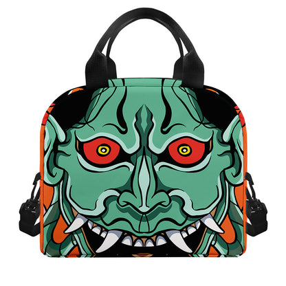 Japanese Demon Print Insulated Lunch Bag