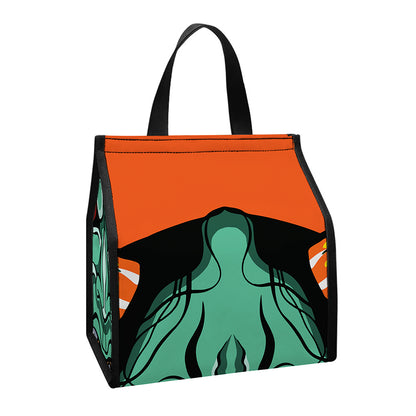 Japanese Demon Print Insulated Lunch Tote