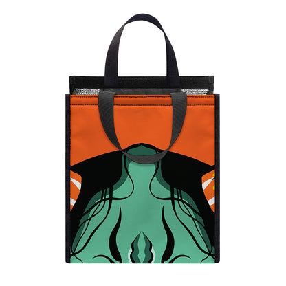 Japanese Demon Print Insulated Lunch Tote