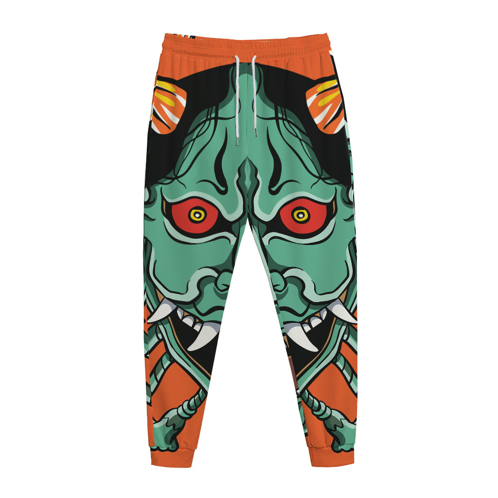 Japanese Demon Print Jogger Pants