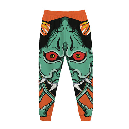 Japanese Demon Print Jogger Pants