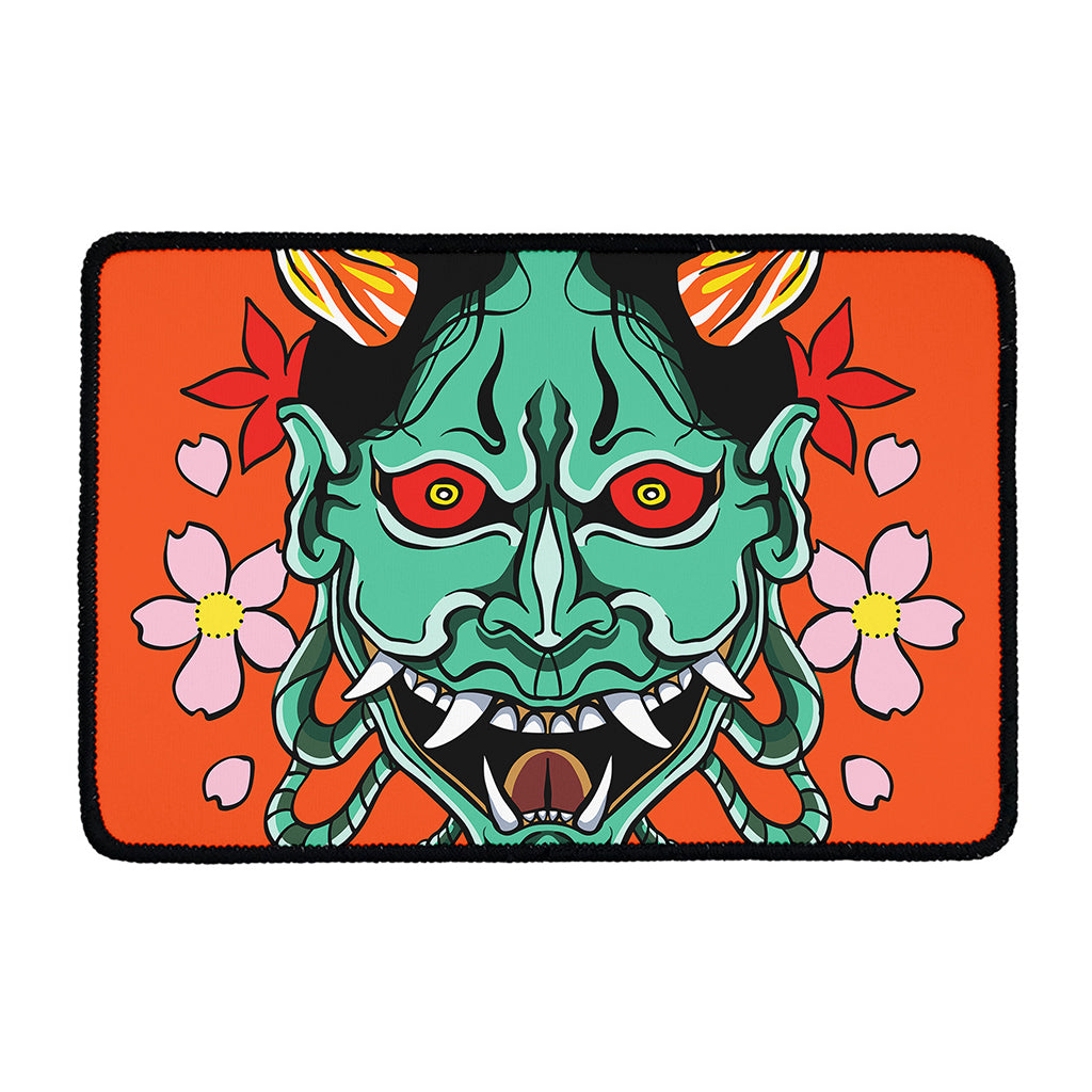 Japanese Demon Print Kitchen Mat