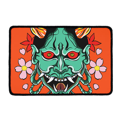 Japanese Demon Print Kitchen Mat