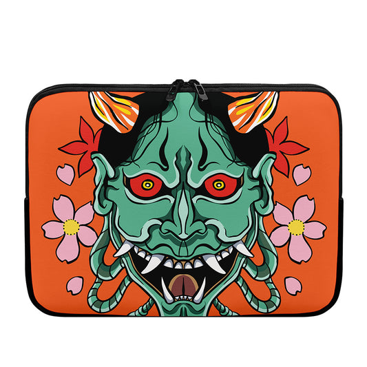 Japanese Demon Print Laptop Sleeve