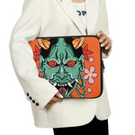 Japanese Demon Print Laptop Sleeve