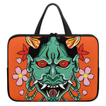Japanese Demon Print Laptop Sleeve With Handle