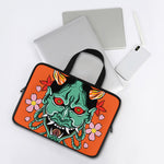 Japanese Demon Print Laptop Sleeve With Handle