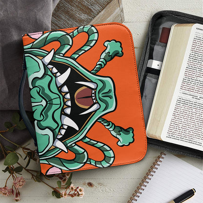 Japanese Demon Print Leather Bible Cover
