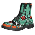 Japanese Demon Print Lace-Up Boots