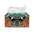 Japanese Demon Print Leather Tissue Box Cover