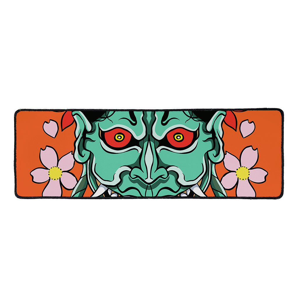 Japanese Demon Print Long Kitchen Mat
