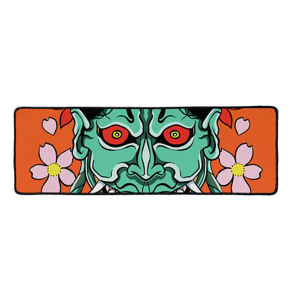 Japanese Demon Print Long Kitchen Mat