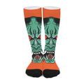 Japanese Demon Print Long Socks
